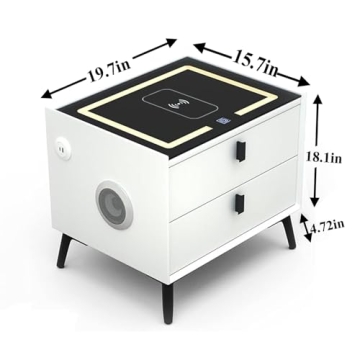 Smart Nightstands with Wireless Charging and LED Lights