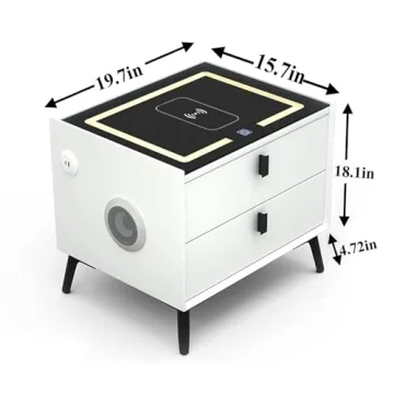 Smart Nightstands with Wireless Charging and LED Lights