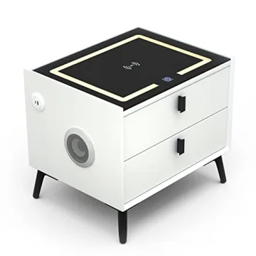 Smart Nightstands with Wireless Charging and LED Lights
