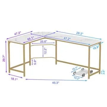 Teraves Reversible L Shaped Desk for Modern Workspaces