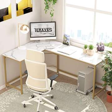 Teraves Reversible L Shaped Desk for Modern Workspaces