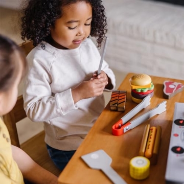 Melissa & Doug Wooden Grill Set for Kids - 20 pcs