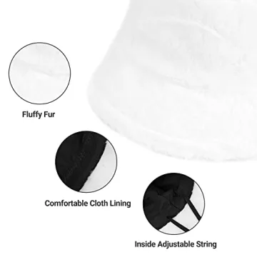 Umeepar Faux Fur Bucket Hat for Winter Style and Warmth