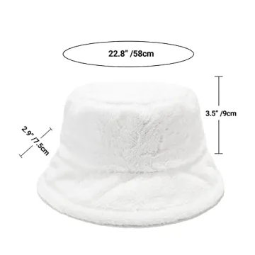 Umeepar Faux Fur Bucket Hat for Winter Style and Warmth