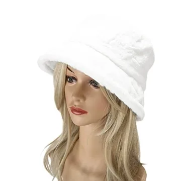 Umeepar Faux Fur Bucket Hat for Winter Style and Warmth
