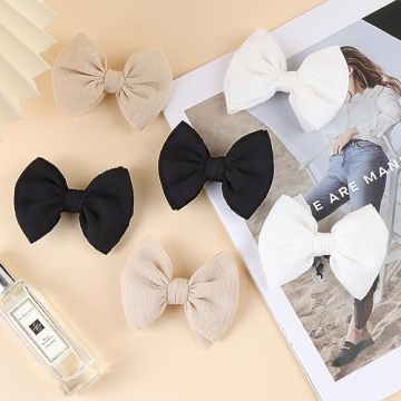 Baby Girls Stylish Bows Clips Set 6 PCS for Toddlers