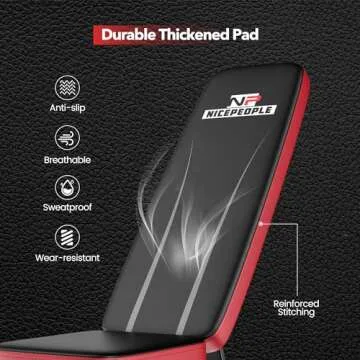 NICEPEOPLE Weight Bench - Adjustable, 660LBS Capacity Home Gym Bench