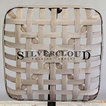 Silvercloud Trading Co. Tobacco Basket for Rustic Decor