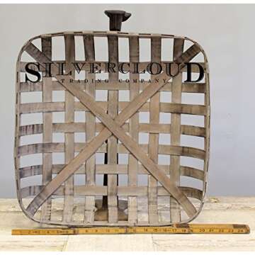 Silvercloud Trading Co. Tobacco Basket for Rustic Decor