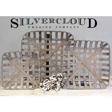 Silvercloud Trading Co. Tobacco Basket for Rustic Decor