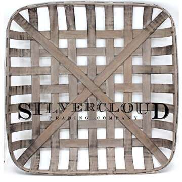 Silvercloud Trading Co. Tobacco Basket for Rustic Decor