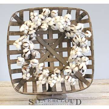 Silvercloud Trading Co. Tobacco Basket for Rustic Decor