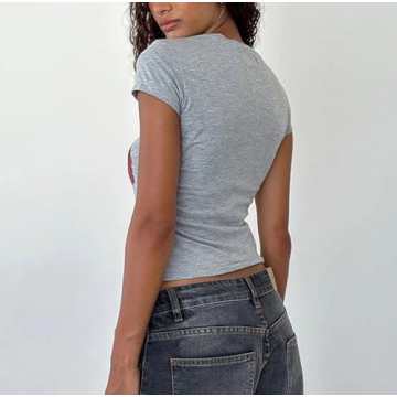 Trendy Y2K Floral Graphic Tee for Women - Casual Comfort