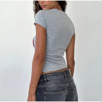 Trendy Y2K Floral Graphic Tee for Women - Casual Comfort