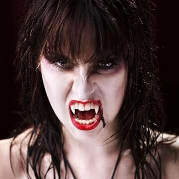 VOVEA Vampire Teeth Fangs - 3 Realistic Pairs for Halloween and Cosplay