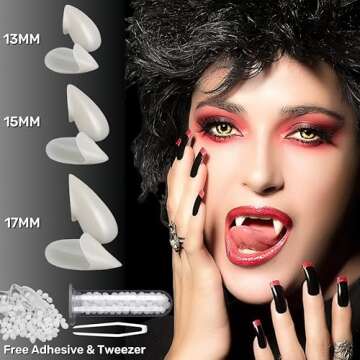 Realistic Vampire Teeth - 3 Pairs for Halloween Cosplay
