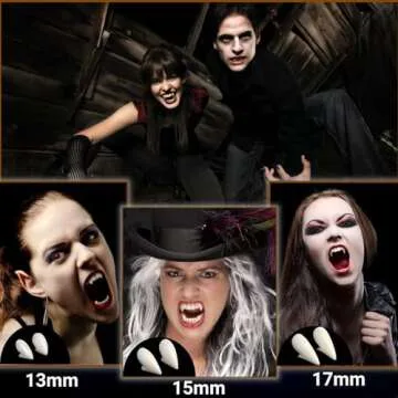 Realistic Vampire Teeth - 3 Pairs for Halloween Cosplay