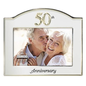 Malden International Designs 50th Anniversary Picture Frame - Gold/Silver 4x6