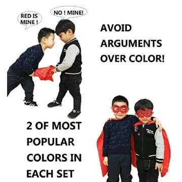 ADJOY Kids Superhero Capes and Masks for Birthday Party - Child Party Capes Bulk Pack of 28 Pcs (14 Sets)