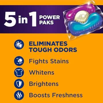 ARM & HAMMER Plus OxiClean with Odor Blasters Concentrated Laundry Detergent, 5-in-1 Laundry Stain R...