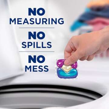 ARM & HAMMER Plus OxiClean with Odor Blasters Concentrated Laundry Detergent, 5-in-1 Laundry Stain Remover, Fresh Burst Detergent Power Paks, 42 Count Bag