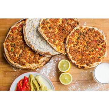 Basil Grocery Lahmajun Lahmacun Halal Mild or Hot 6 pcs (Best Lahmacun ever) (Mild)