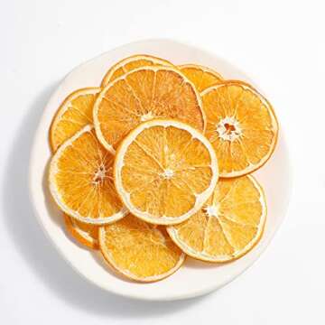 Premium Dried Orange Slices - 100% Natural, 5 Oz Dehydrated Oranges