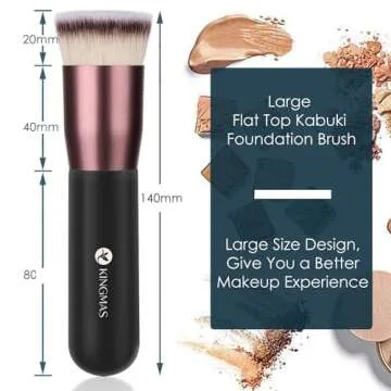KINGMAS Premium Kabuki Brush for Flawless Makeup