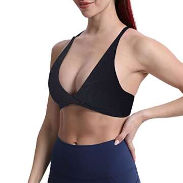 Aoxjox Women's Workout Sports Bras Fitness Backless Padded Sienna Low Impact Bra Yoga Crop Tank Top ...