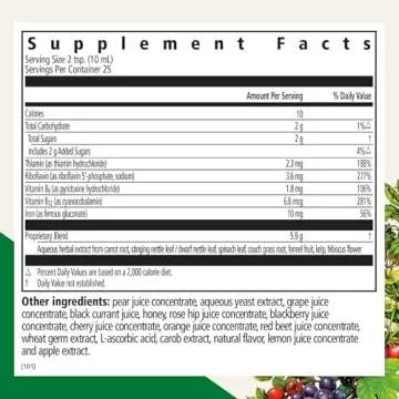 Floradix by Salus Iron & Herbs - Liquid Herbal Supplement for Energy Support - Iron Supplement with ...