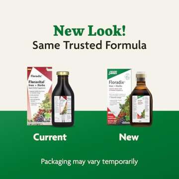 Floradix Iron & Herbs Liquid Supplement for Energy Support