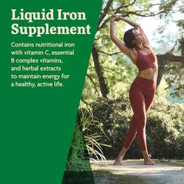 Floradix Iron & Herbs Liquid Supplement for Energy Support