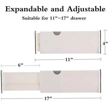 Ormeli Adjustable Drawer Dividers for Home & Office