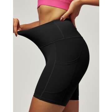 IUGA Biker Shorts for Women with Pockets and High Waist