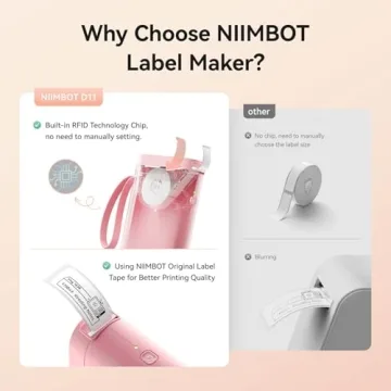 NIIMBOT D11 Portable Wireless Label Maker USB Rechargeable