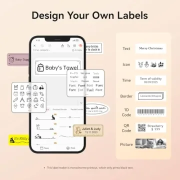 NIIMBOT D11 Portable Wireless Label Maker USB Rechargeable