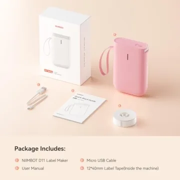 NIIMBOT D11 Portable Wireless Label Maker USB Rechargeable