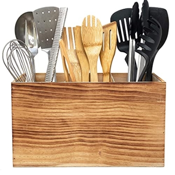 CB Accessories Rustic Utensil Holder for Kitchen Organization