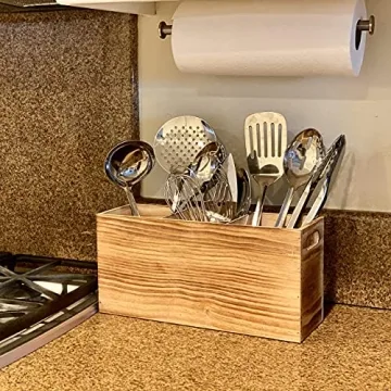 CB Accessories Rustic Utensil Holder for Kitchen Organization