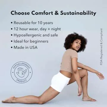 Lena Menstrual Cups, Reusable Period Cup, Tampons,Period Underwear and Menstrual Pads Alternative, Feminine Care, FSA HSA Eligible, Silicone Menstrual Cup, Made in USA, Super Heavy Flow, Large, Pink