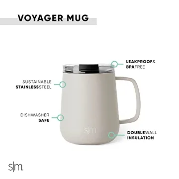 Simple Modern Travel Coffee Mug | Insulated Stainless Steel Tumbler | 12oz
