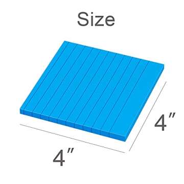 (8 Pack) Lined Sticky Notes 4x4 Bright Stickies Colorful Super Sticking Power Memo Pads, 8 Colors, S...