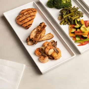 KooK 11" Ceramic Serving Platters - Set of 4 White