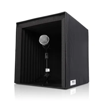 Pyle Recording Shield Box-Microphone Foam Booth Cube for Sound Isolation and Audio Quality