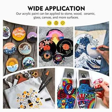 Magicfly 24 Colors Acrylic Paint Markers, Double-Sided Acrylic Paint Pens with Reversible Tip for Rock Painting, Stone, Ceramic, Glass, Wood, Waterproof, Non-toxic, Quick-Drying