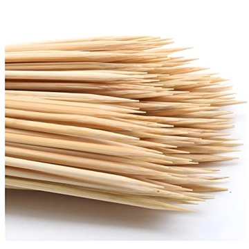 DTmasao 200PCS 10 inch Bamboo Skewers for wooden sticks， BBQ，Appetiser，Fruit，Cocktail，Kabo...