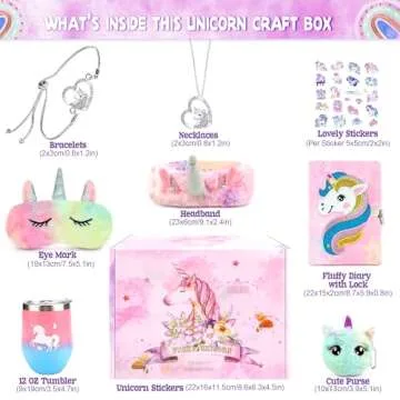 LINAYE Unicorn Gifts for Girls Age 6-8, Unicorn Gifts Box for Girls Age 5 6 7 8, Christmas Birthday ...