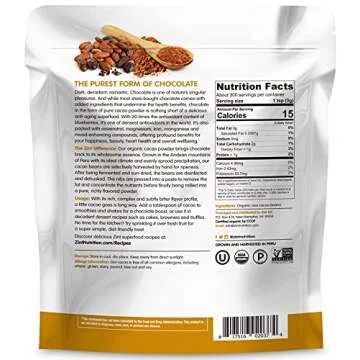Zint Organic Cacao Powder 32 oz Superfood Antioxidant
