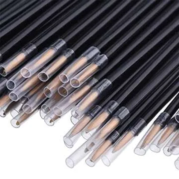 eBoot 100 Pack Disposable Eyeliner Brush Applicator Cosmetic Eye Wands Makeup Tool