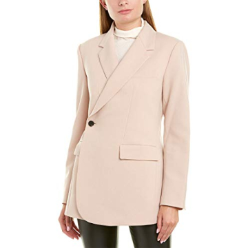 Stylish Theory Women's Overlap Blazer in Petal Pink - Size 4
